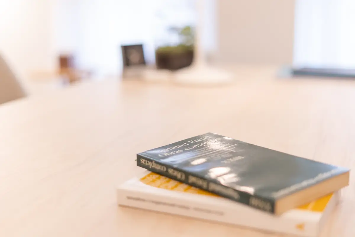 2 libros sobre una mesa